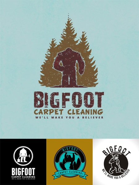 bigfoot carpet cleaning logo design