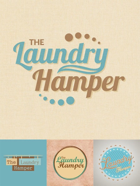 the laundry hamper cleaning logo design