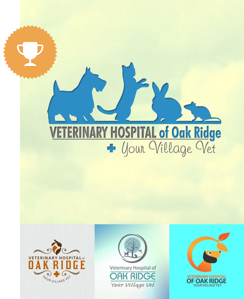 vet hospital of oak ridge animals & pets logo design