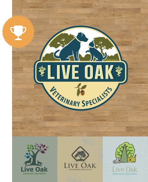 live oak animals & pets logo design