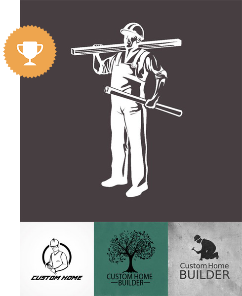 custom home builder architectural logo design