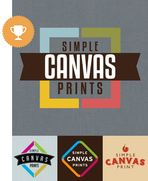 simple canvas prints art & design logo design