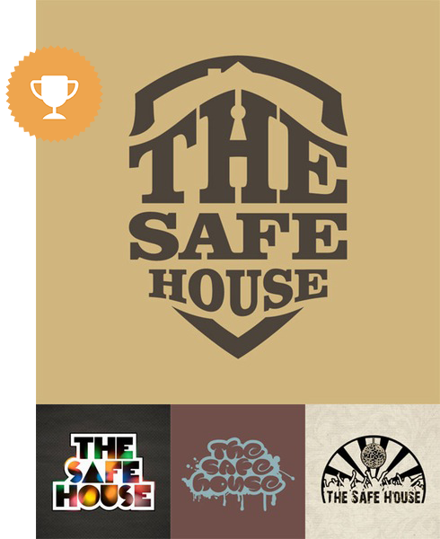 the safe house bar & nightclub logo design