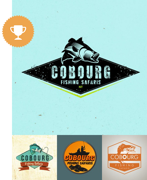 cobourg fishing safaris travel logo design