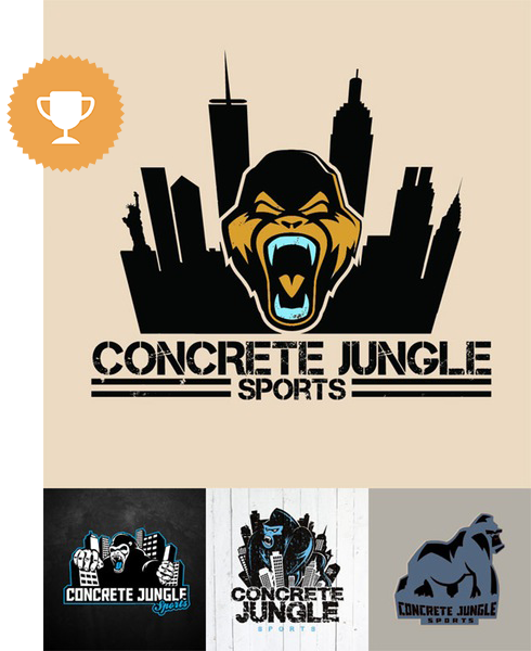 concrete jungle sports games & recreation logo design