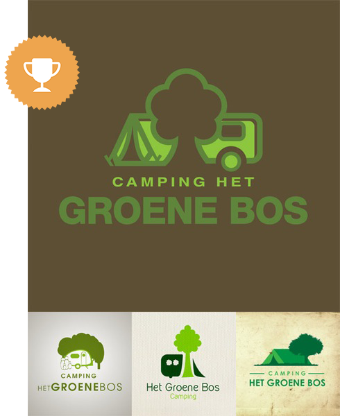 camping het groene bos games & recreation logo design