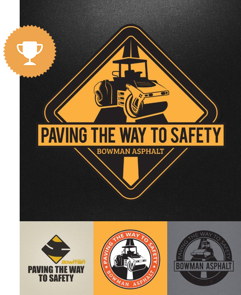 bowman asphalt industrial logo design