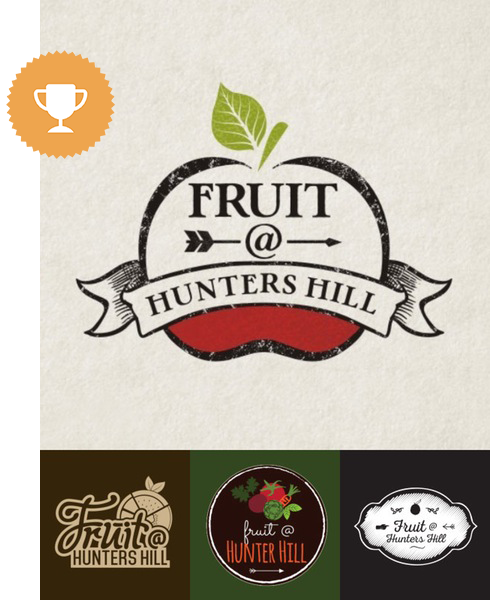 fruit @ hunters internet logo design