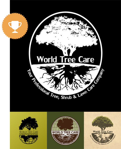 world tree care landscaping logo design