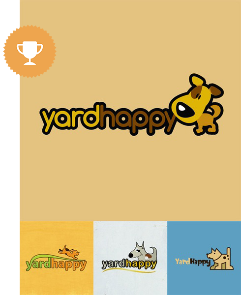 yardhappy landscaping logo design