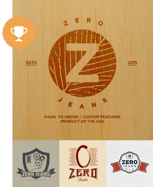 zero jeans retail logo design