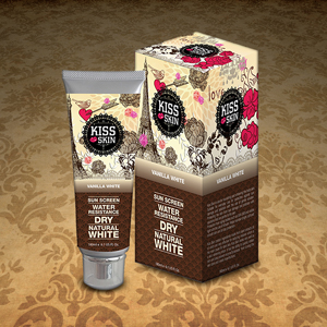 Product packaging for Kiss Skin by Lau Verano