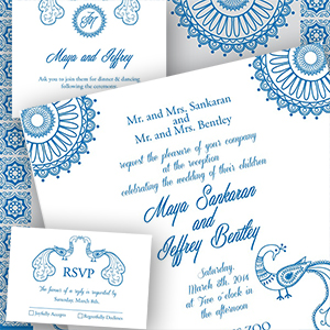 Logo design for Maya & Jeff Wedding Invitation (Indian Theme) by Caro_79