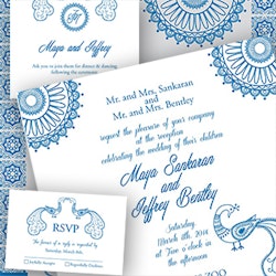 Création de logopour Maya & Jeff Wedding Invitation (Indian Theme) réalisé par Caro_79