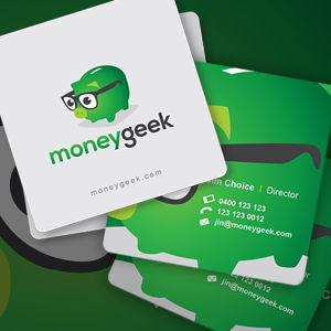 Business card for MoneyGeek by fleabag