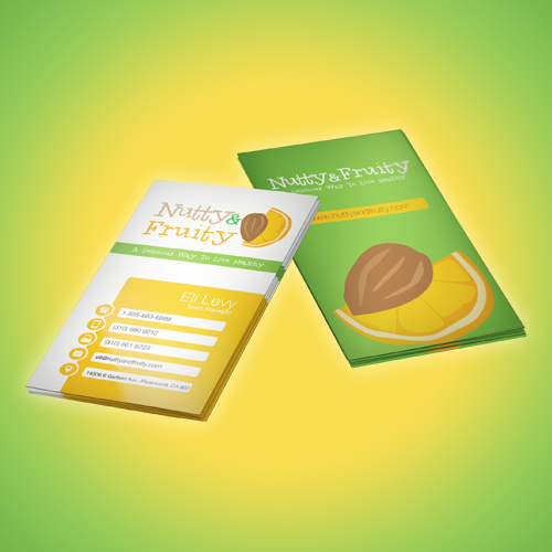 Logo design for Nutty And Fruity - A Delicious Way To Live Healthy by Creative-HArt-?