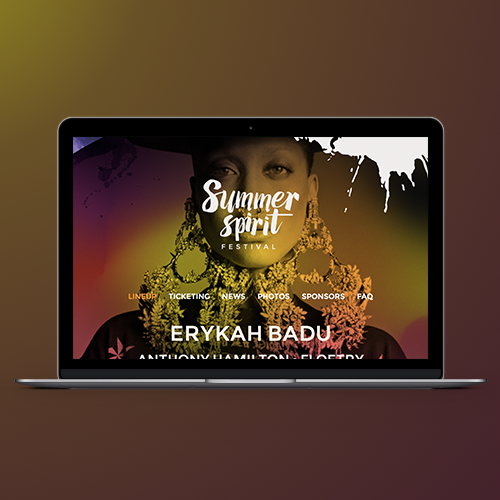 Logo & hosted website for Summer Spirit Festival by extrafin design