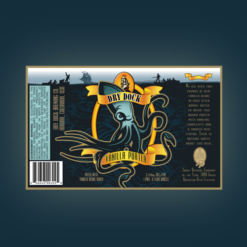 Product label for Dry Dock Brewing Co. by pmo