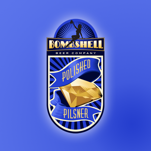 Product label for Bombshell Beer by Bence Balaton