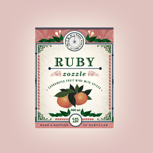 Product label for Hi-Wheel Wine & Mead Co. by Mj.vass