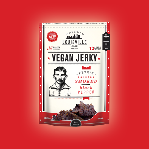 Product packaging for Louisville Vegan Jerky Co by Mj.vass