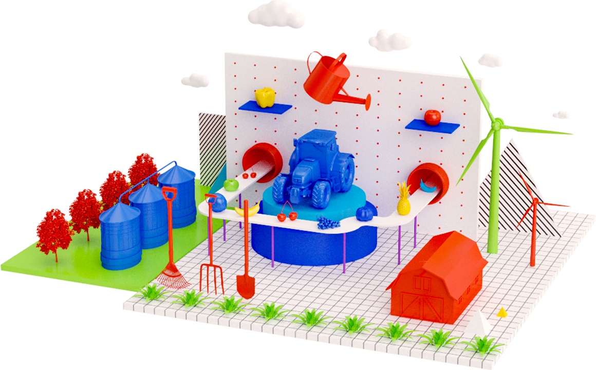 Agriculture illustration by Pinch Studio