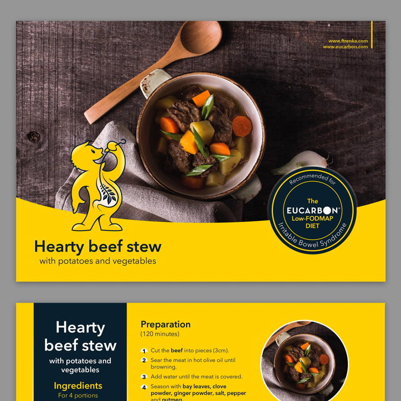 Custom digital flyer for the small business Hearty Beef Stew promoting their signature stew.