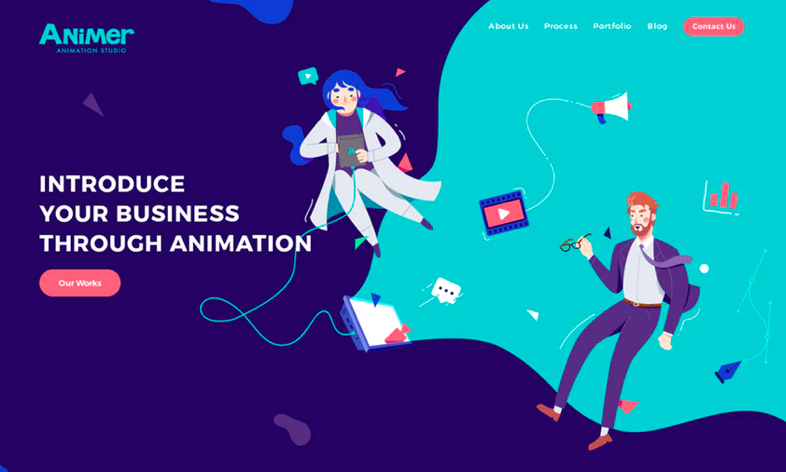 Design showing an abstract representation of digital branding.